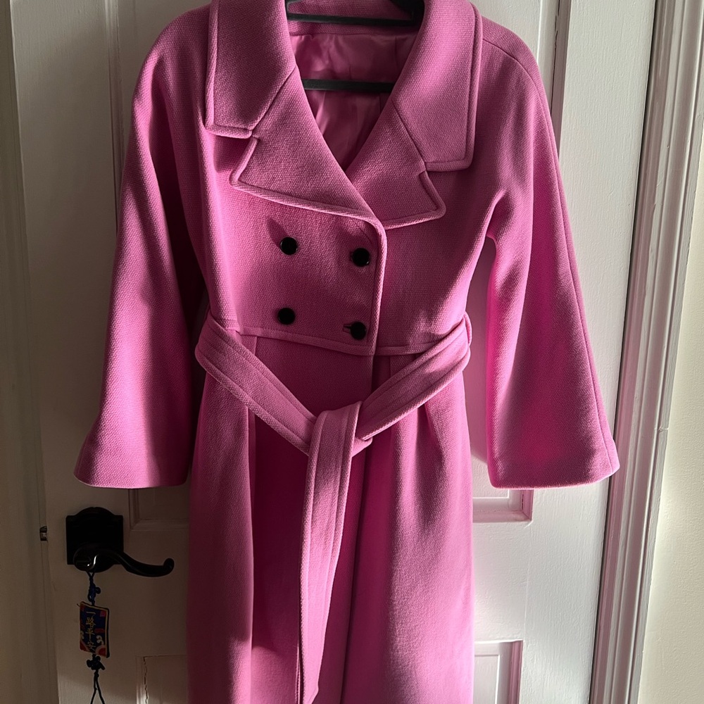 Pink Double-Breasted Coat
